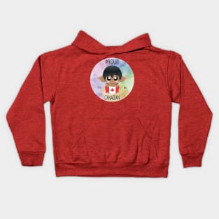 Proud to be Canadian (Sleepy Forest Creatures) Kids Hoodie